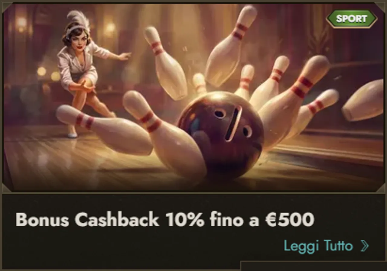 Bonus cashback 10pct fino a eur500
