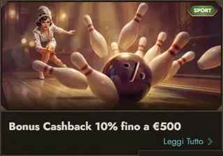 Bonus cashback 10pct fino a eur500
